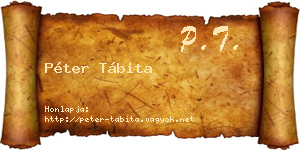 Péter Tábita névjegykártya